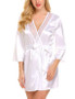 Satin Lace Up Trim Night Robes Bridal Lingerie/Free Shipping