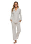 Pajamas Set Stripe Dot Prints Long Sleeve Button Down Nightwear/Free Shipping