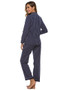 Pajamas Set Stripe Dot Prints Long Sleeve Button Down Nightwear/Free Shipping