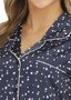 Love Printed Satin Short Sleeve Button Down Top & Short Pajamas Set/Free Shipping