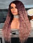 Foxwigs Lace Front Wigs Center Part Wavy Long Ombre Hair Wig with Lace Front/Free Shipping