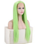 Women's Fashion Front lace Wig Gree Synthetic Hair Long Wigs Wave straight Wig/Free Shipping