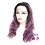 Women Purple Synthetic Hair Lace Front Wig Wavy Curly/Free Shipping