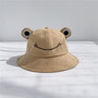 Kawaii Frog Bucket Hat Summer Sun Cap #JU2929