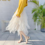 Elastic High Waist Tulle Skirt Pastel Mesh Tutu #JU2576