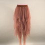 Elastic High Waist Tulle Skirt Pastel Mesh Tutu #JU2576