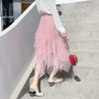 Elastic High Waist Tulle Skirt Pastel Mesh Tutu #JU2576