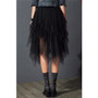 Elastic High Waist Tulle Skirt Pastel Mesh Tutu #JU2576