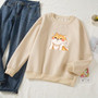 Cute Chubby Cheeks Shiba Inu Hoodie Kawaii Sweater #JU2920