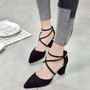 Elegant Pointed Toe High Heels Cross Tie Shoes [4 Colors] #JU2153