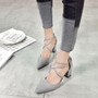 Elegant Pointed Toe High Heels Cross Tie Shoes [4 Colors] #JU2153