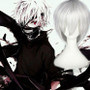 Kaneki Ken Cosplay Mask & Wig Adjustable Zipper [Tokyo Ghoul] #JU2131