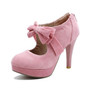 Kawaii Harajuku Style High Heels Bow Shoes [6 Colors] #JU1971