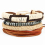 Bead Leather Bangle