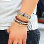 Bead Leather Bangle