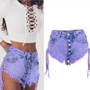 High Waisted Denim Short Shorts