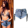 High Waisted Denim Short Shorts