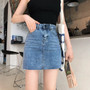 Mid Waist Denim Mini Skirts