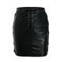 Lace Up Faux Leather Mini Skirt