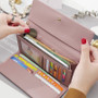 Women Long Faux Leather Wallet