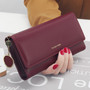 Women Long Faux Leather Wallet