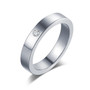 Titanium Cubic Zirconia Fashion Ring