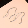 Wavy Dangle Earrings Sterling Silver