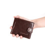 Real Cowhide Leather Men's Compact Wallet