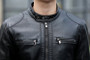 Men's Stand Up Collar Leather Jacket