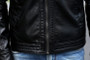 Men's Stand Up Collar Leather Jacket