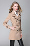 Women Double Breasted Trench Coat