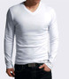 Men's Slim Fit Long Sleeve V-Neck T-Shirt