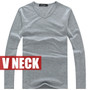 Men's Slim Fit Long Sleeve V-Neck T-Shirt