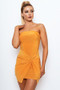 Strapless Wrap Mini Dress