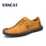 VANCAT Casual Walking Shoes Loafers Shoes Quality Split Leather Shoes Flats