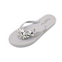 Baby Blue Handmade Flat Sandal With Crystal Flip Flop Shoe