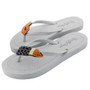 White Handmade Flat Sandal With Lipstick Flip Flop Shoe
