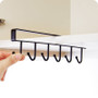 Hooks Hanging Rack Organizer Kitchen Cabinets Ceiling Storage Desk Cupboards