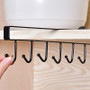 Hooks Hanging Rack Organizer Kitchen Cabinets Ceiling Storage Desk Cupboards