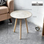 Tea Table End Table For Office Coffee Table Wooden Round Magazine Shelf Small Sofa Side Table Movable Living Room Furniture