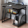 K-STAR Modern Computer Desk Workstation Study Writing Table Home Office Furniture with Keyboard Bracket PC Metal 71cm