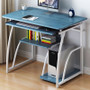 K-STAR Modern Computer Desk Workstation Study Writing Table Home Office Furniture with Keyboard Bracket PC Metal 71cm