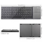 Portable Folding Bluetooth Wireless Rechargeable Keyboard