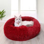 Dog Pet Bed Kennel Round Cat Winter Warm Dog House Sleeping Bag Long Plush Super Soft Pet Bed Puppy Cushion Mat Cat Supplies