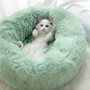 Dog Pet Bed Kennel Round Cat Winter Warm Dog House Sleeping Bag Long Plush Super Soft Pet Bed Puppy Cushion Mat Cat Supplies