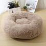 Round Plush Cat Bed House Soft Long Plush Best Pet Dog Bed For Dogs Products Nest Winter Warm Sleeping Cat Pet Bed Mat Cat House