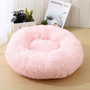 Round Plush Cat Bed House Soft Long Plush Best Pet Dog Bed For Dogs Products Nest Winter Warm Sleeping Cat Pet Bed Mat Cat House