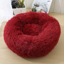 Round Plush Cat Bed House Soft Long Plush Best Pet Dog Bed For Dogs Products Nest Winter Warm Sleeping Cat Pet Bed Mat Cat House
