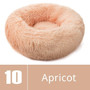 Round Plush Dog Bed House Dog Mat Winter Warm Sleeping Cats Nest Soft Long Plush Dog Basket Pet Cushion Portable Pets Supplies