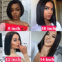 Blunt Cut Bob Wig Brazilian Lace Front Human Hair Wigs Straight Bob Wig For Black Women.